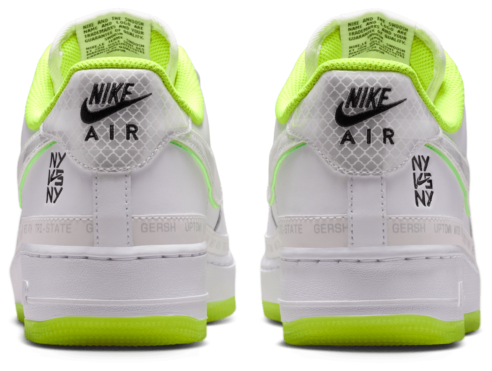 Nike Air Force 1 NYvNY - White/Black/Volt - Image 3