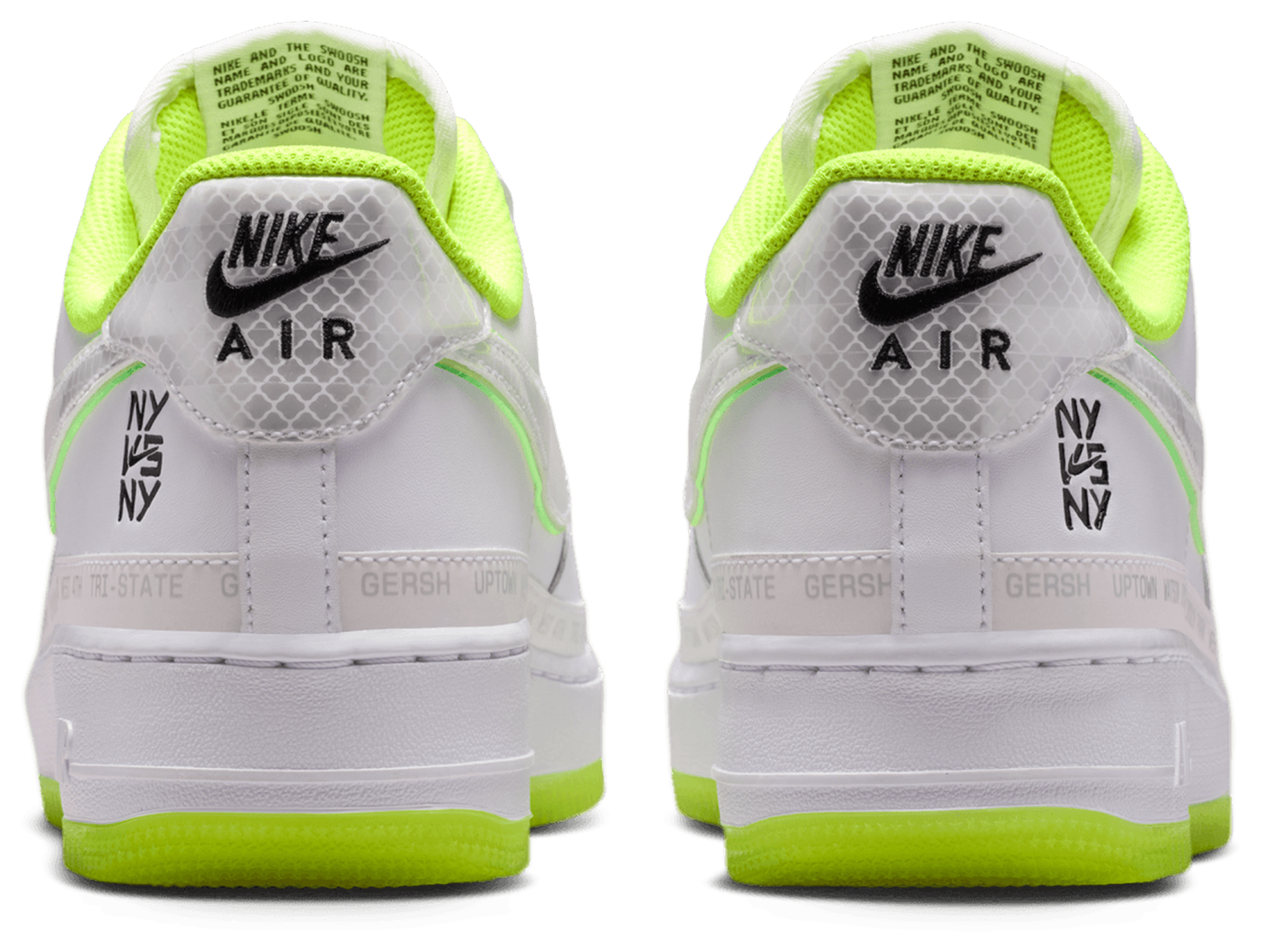 Nike Air Force 1 NYvNY - White/Black/Volt - Image 3