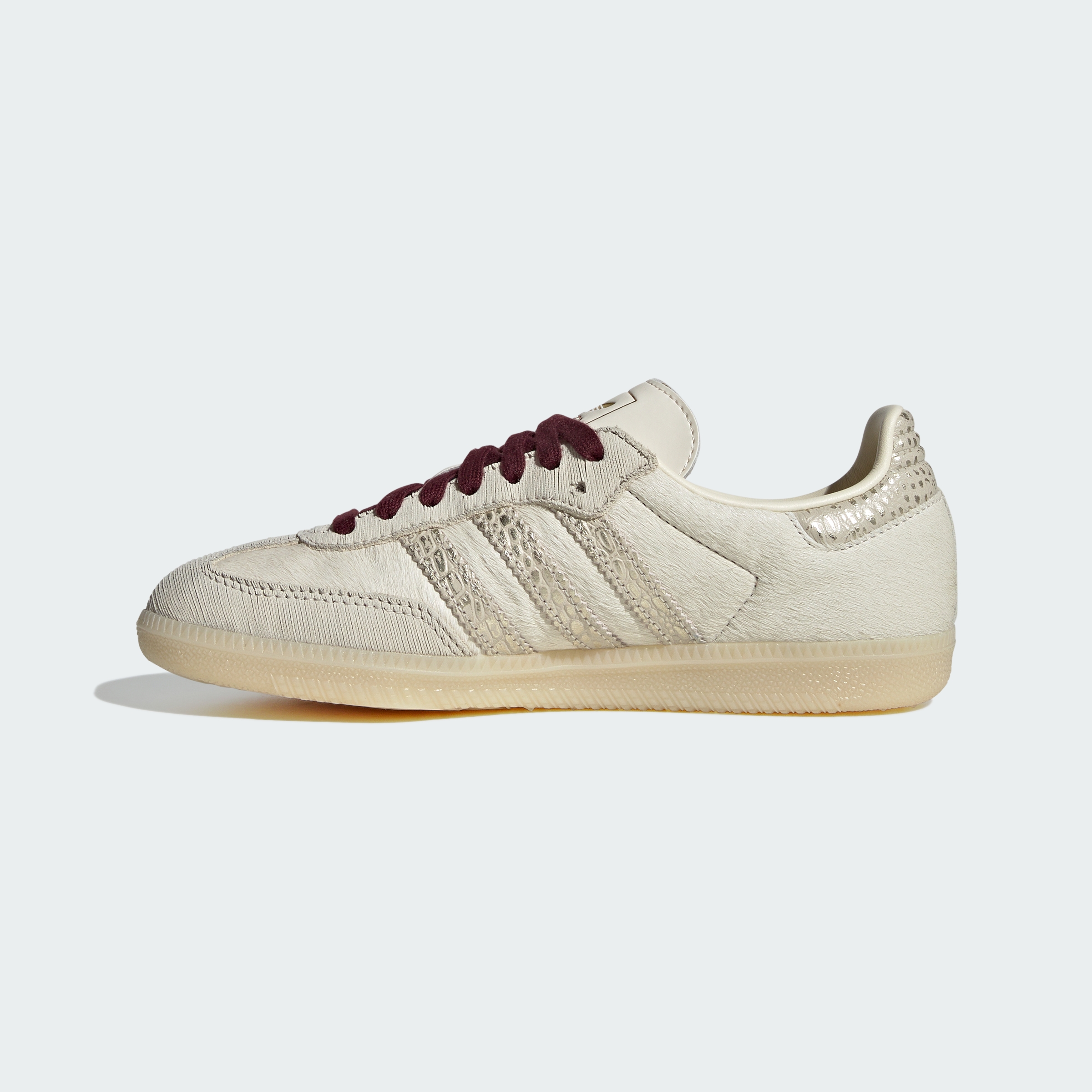 adidas SAMBA OG SHOES - Cream White / Cream White / Maroon - View 7