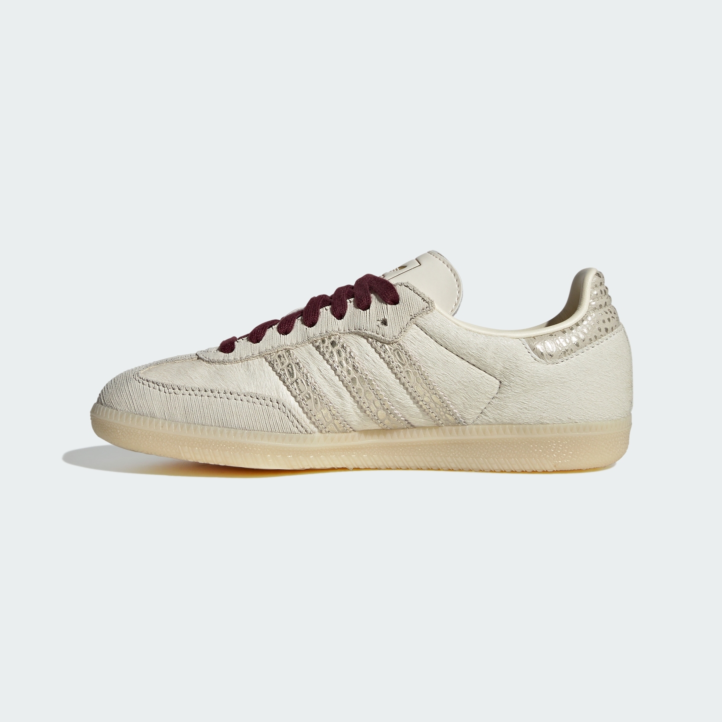 adidas SAMBA OG SHOES - Cream White / Cream White / Maroon - View 7