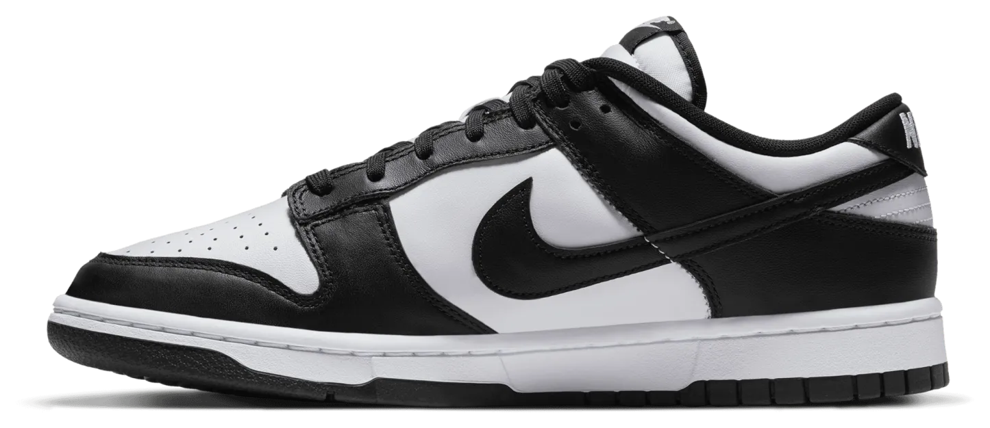 Nike Dunk Low Retro - White/White/Black - Image 2