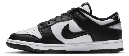 Nike Dunk Low Retro - White/White/Black - Image 2