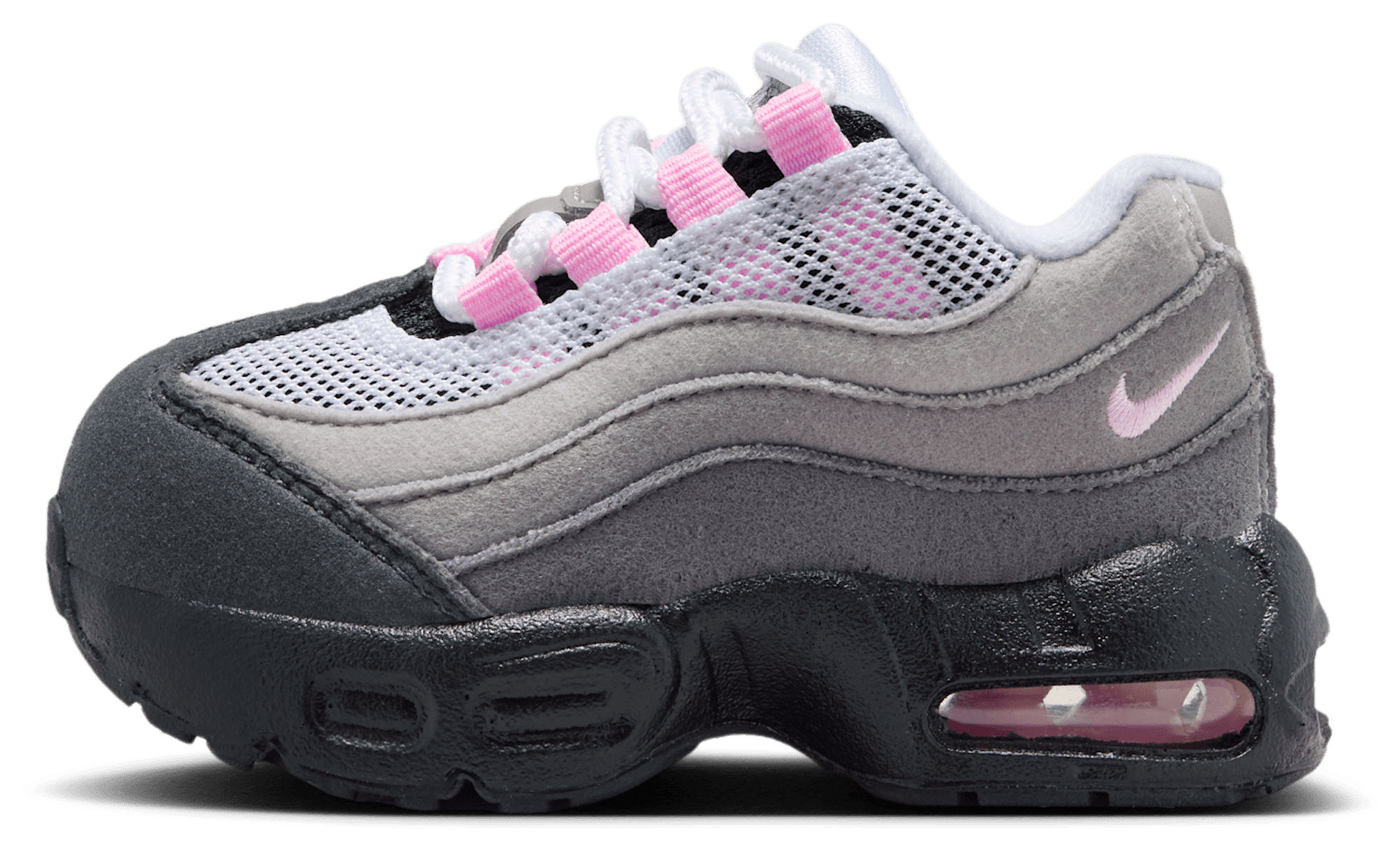 Nike Air Max 95 童款 - Pink Foam/Black/Medium Grey - Image 2