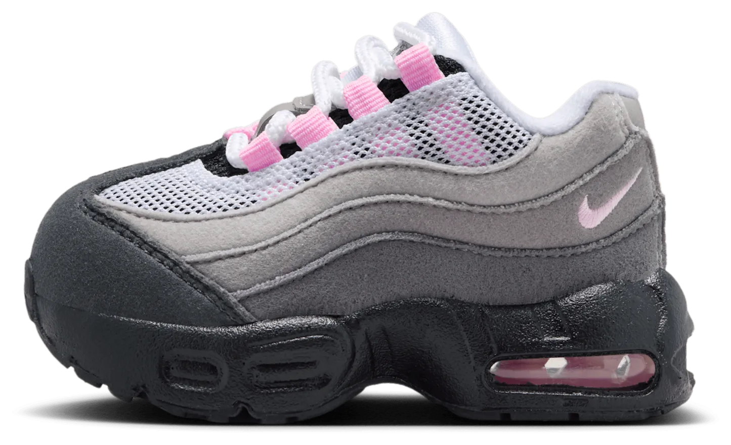 Nike Air Max 95 童款 - Pink Foam/Black/Medium Grey - Image 2