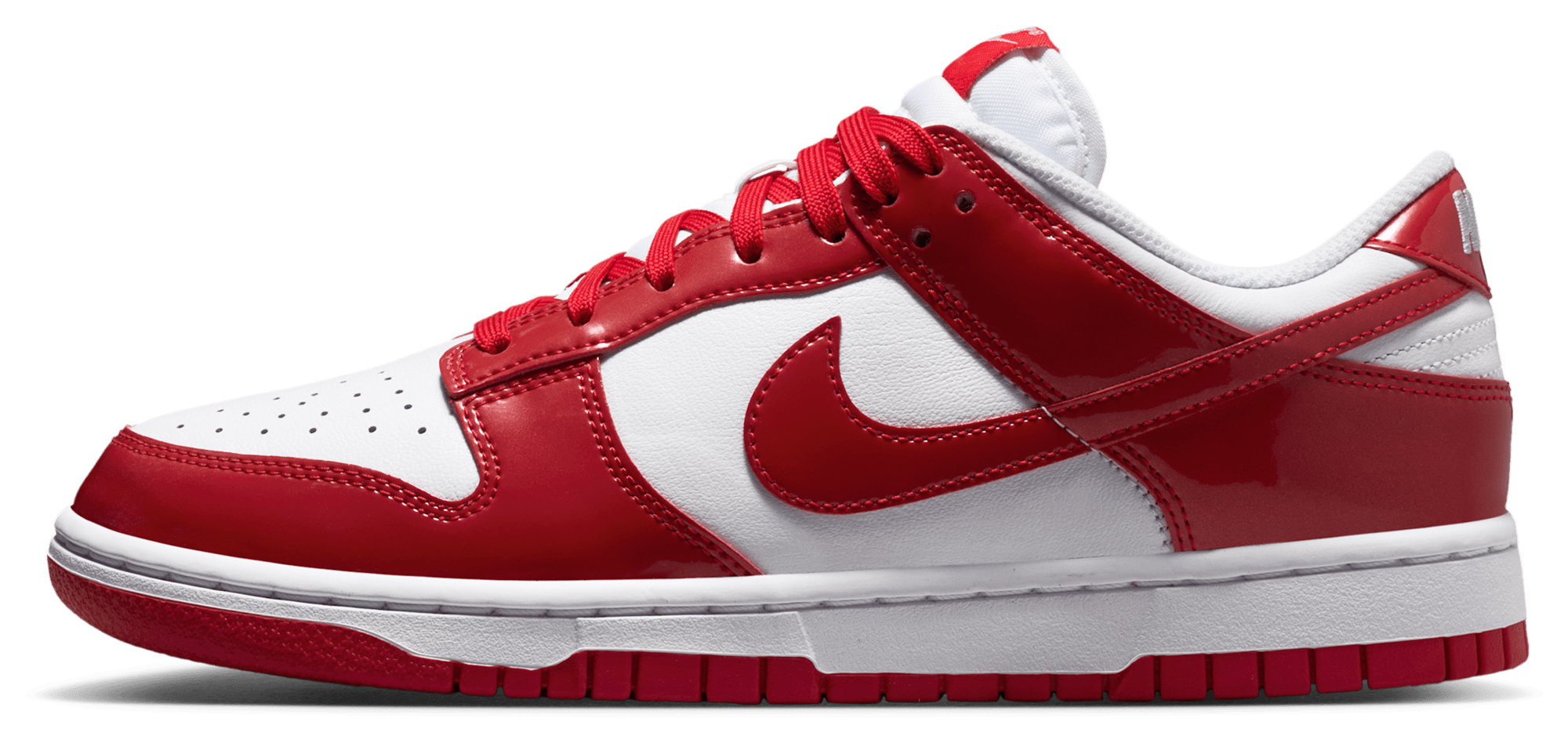 Nike Dunk Low - White/Red/Silver - Image 2