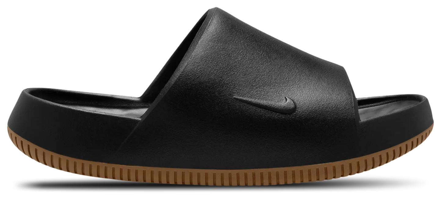 Nike Calm Slides 2.0 - Black/Medium Gum Brown/Black - Image 1