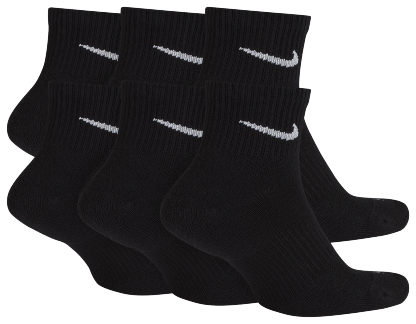 Nike 6 Pack Dri-FIT Plus Quarter Socks - Black/White - Image 3