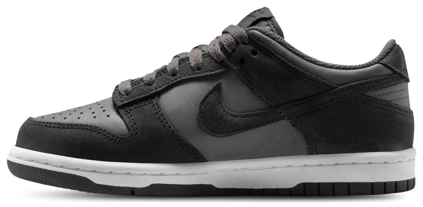 Nike Dunk Low SE 童款 - White/Black/Grey - Image 2