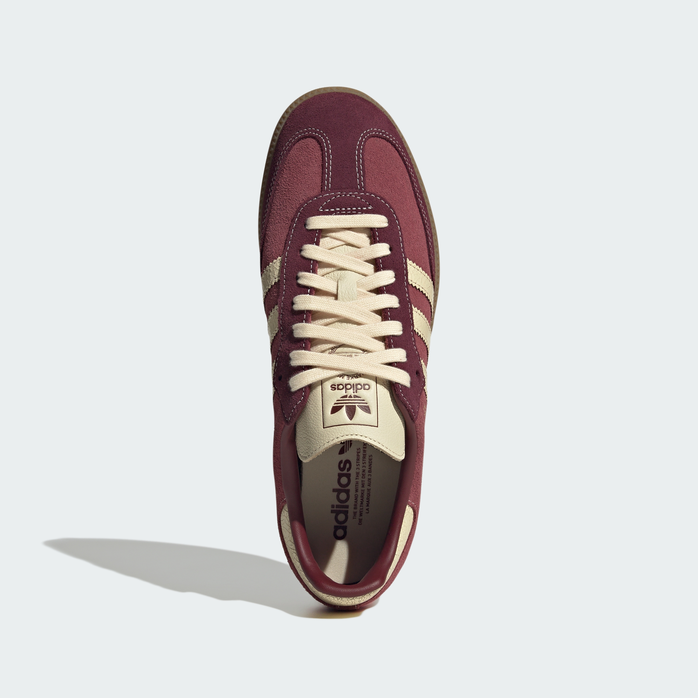 adidas SAMBA OG SHOES - Shadow Red / Warm Vanilla / Gum - View 4