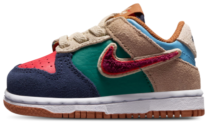 Nike Dunk Low 童款 - Red/Blue - Image 4
