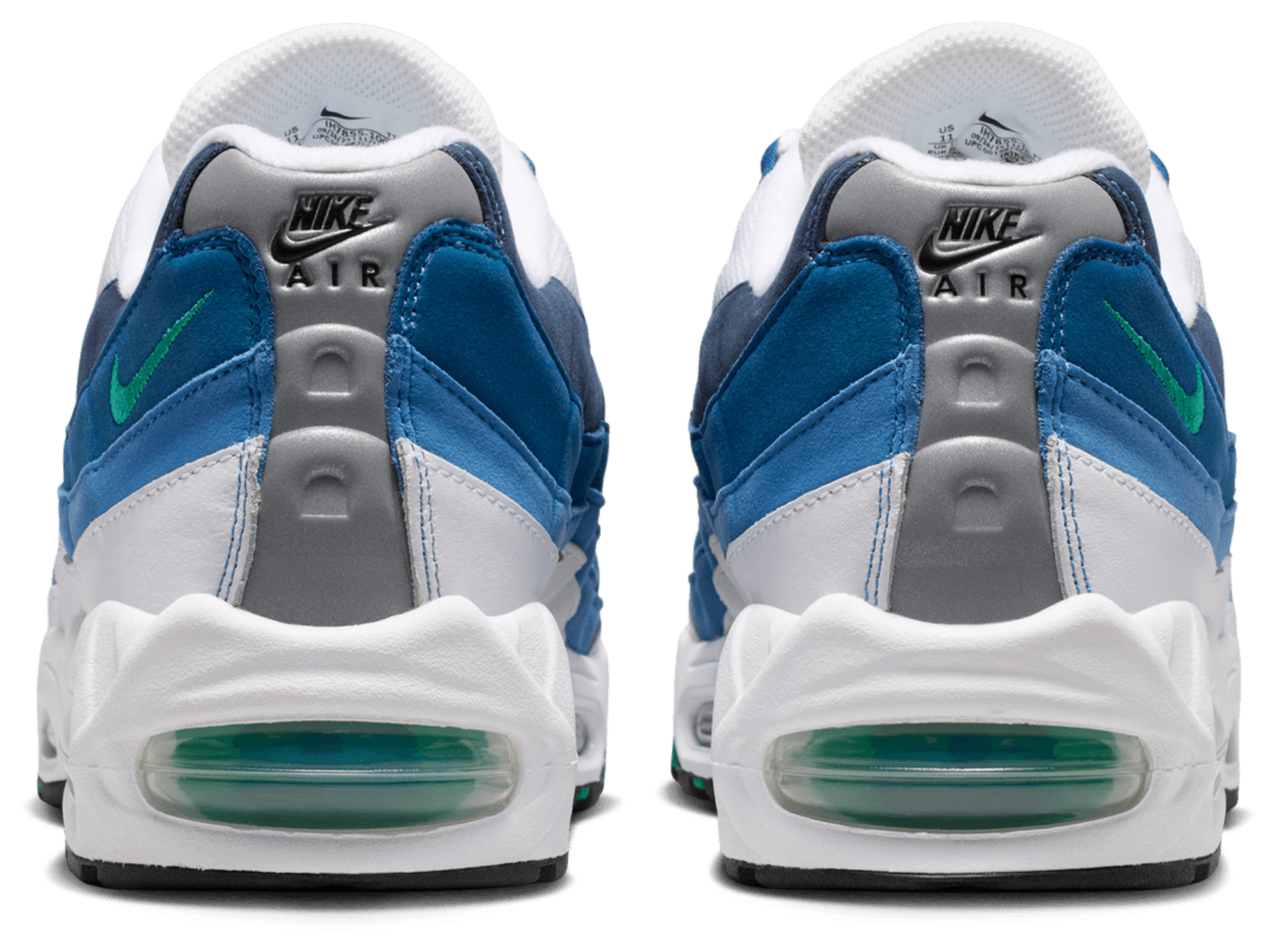 Nike Air Max 95 - Emerald Green/White/Lake Blue - Image 3
