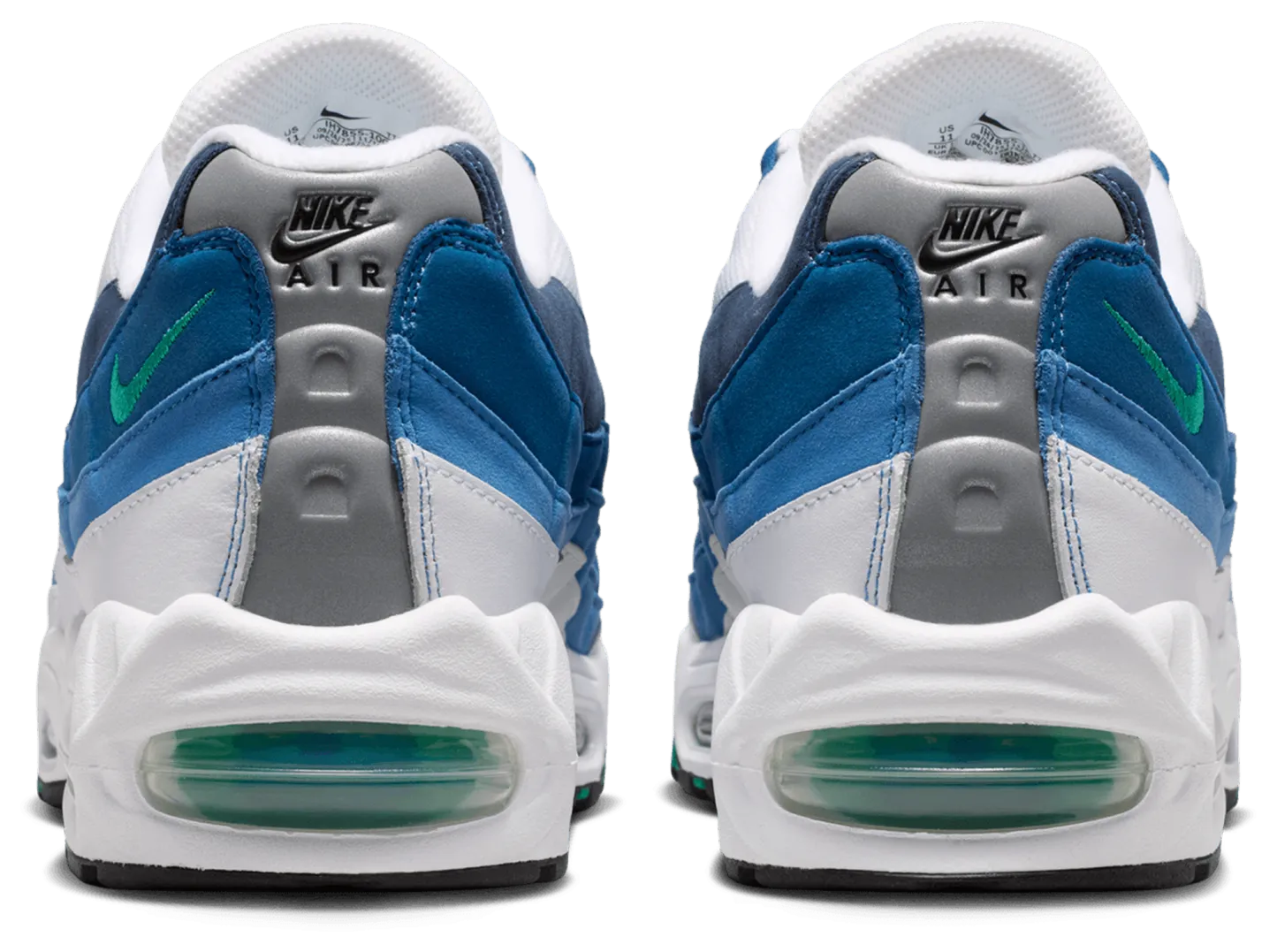 Nike Air Max 95 - Emerald Green/White/Lake Blue - Image 3