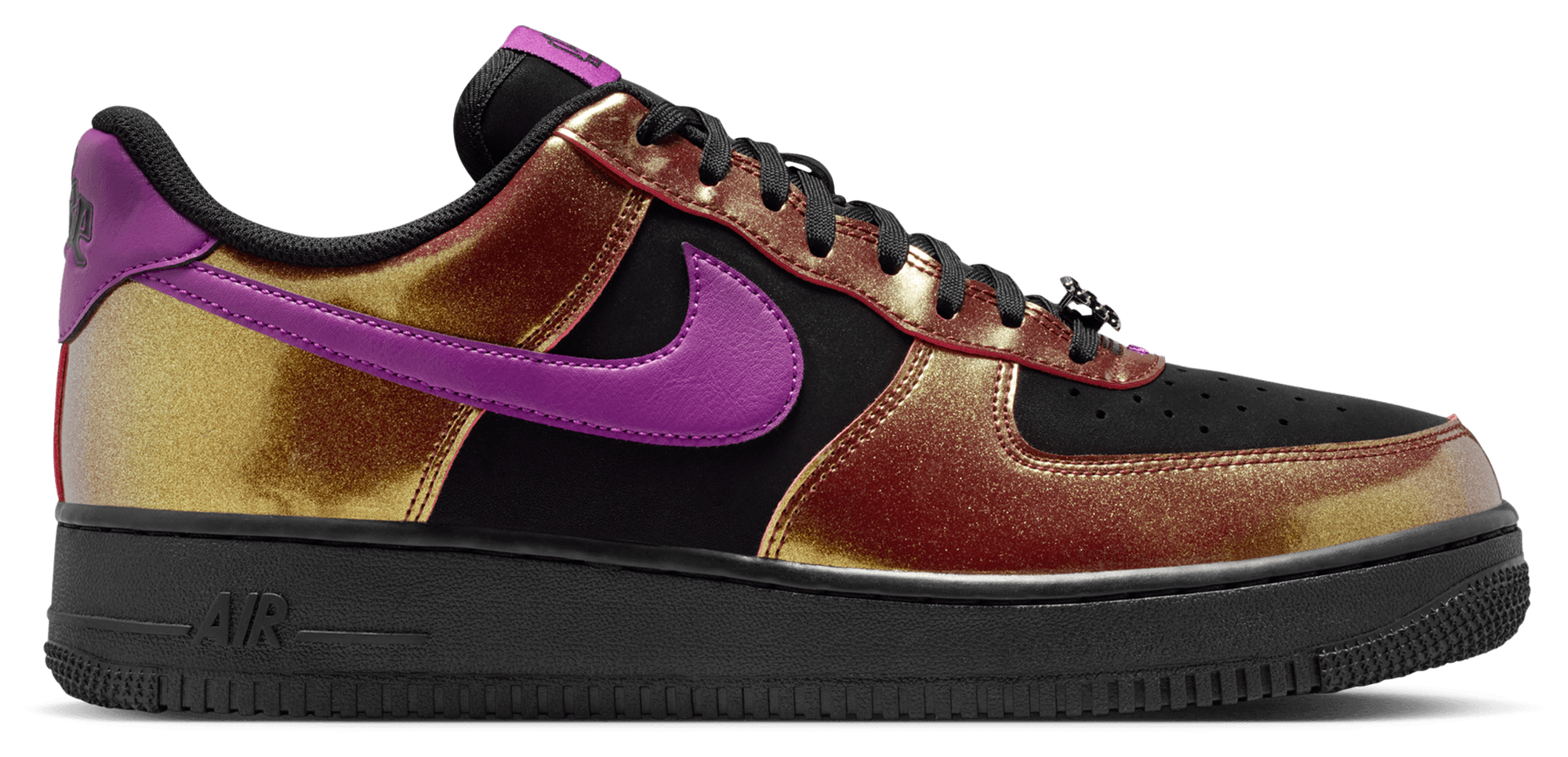 Nike Air Force 1 '07 LV8 - Men's - Gold/Black/Bold Berry - Image 1