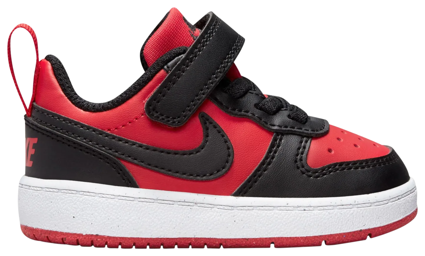 Nike Court Borough Low Recraft 童款 - White/Black/Red - Image 1