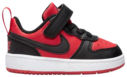 Nike Court Borough Low Recraft 童款 - White/Black/Red - Image 1