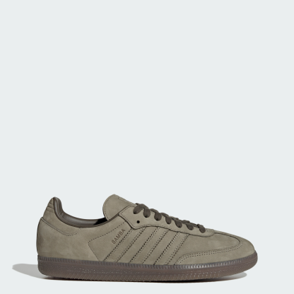 adidas SAMBA OG SHOES - Clay / Shadow Olive / Gum - View 1