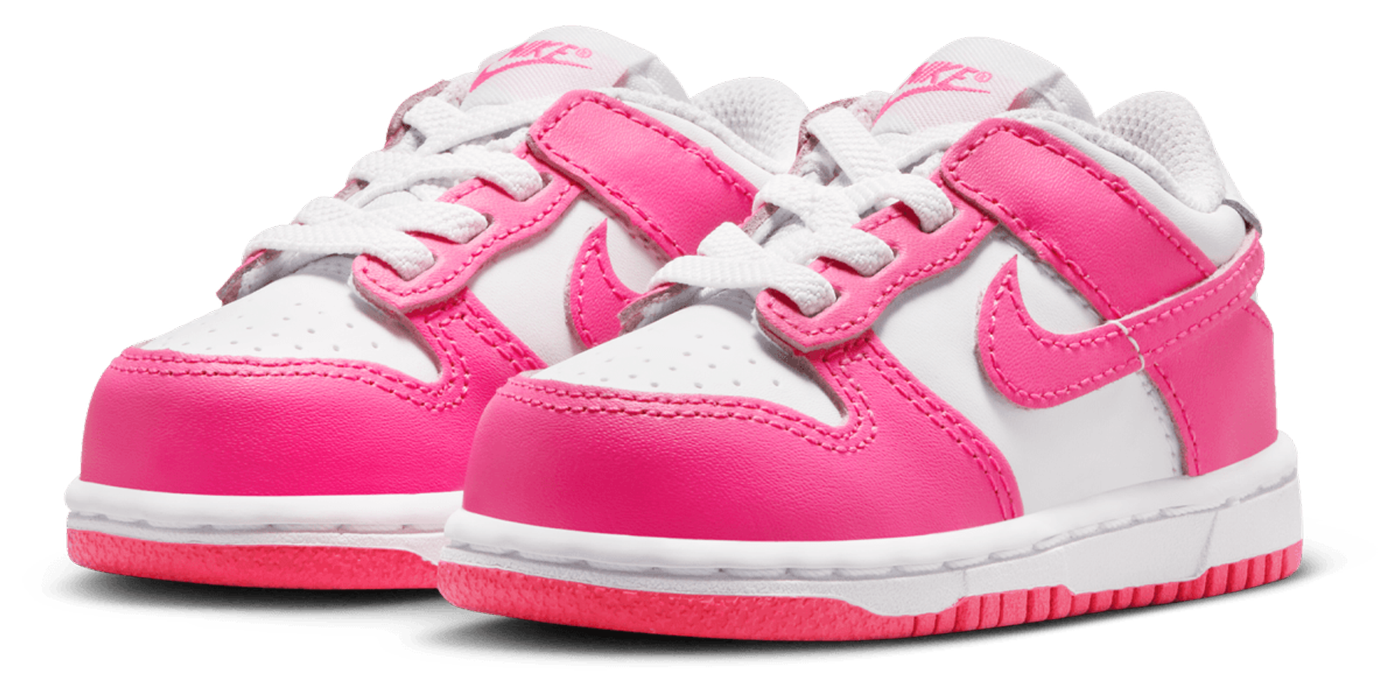 Nike Dunk Low 童款 - Laser Fuchsia/White - Image 6