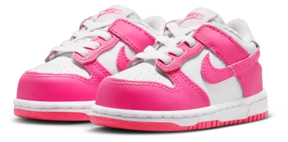 Nike Dunk Low 童款 - Laser Fuchsia/White - Image 6