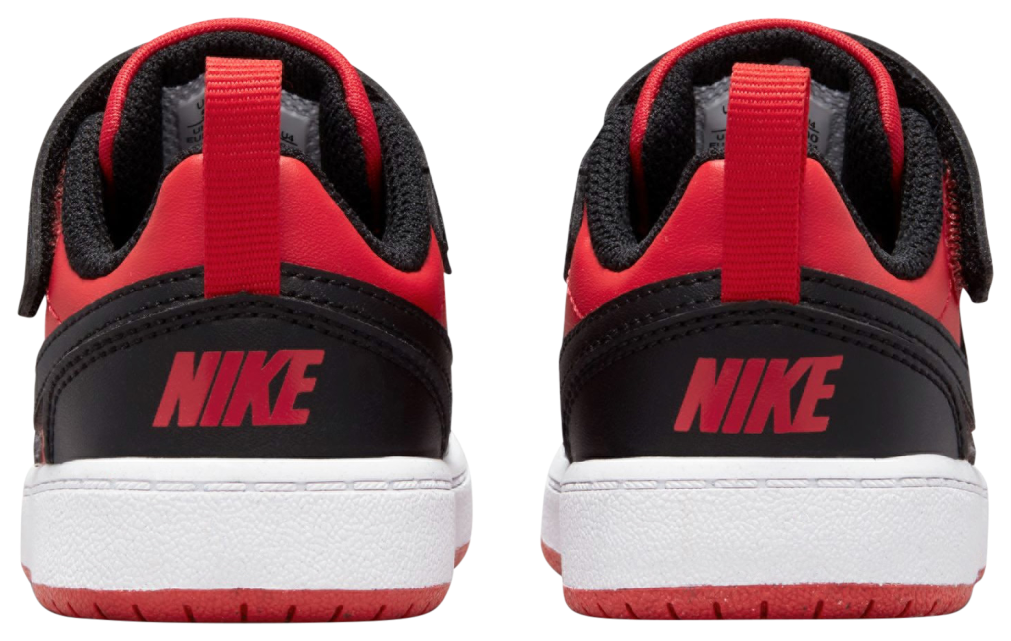 Nike Court Borough Low Recraft 童款 - White/Black/Red - Image 4