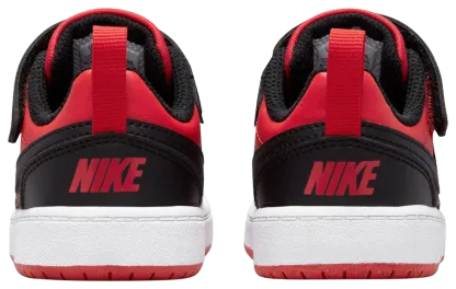 Nike Court Borough Low Recraft 童款 - White/Black/Red - Image 4