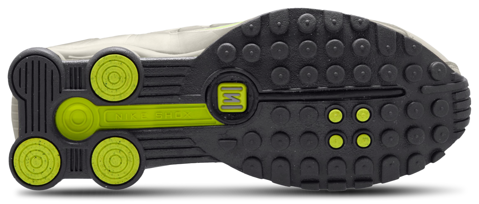 Nike Shox R4 童款 - College Grey/Volt - Image 4