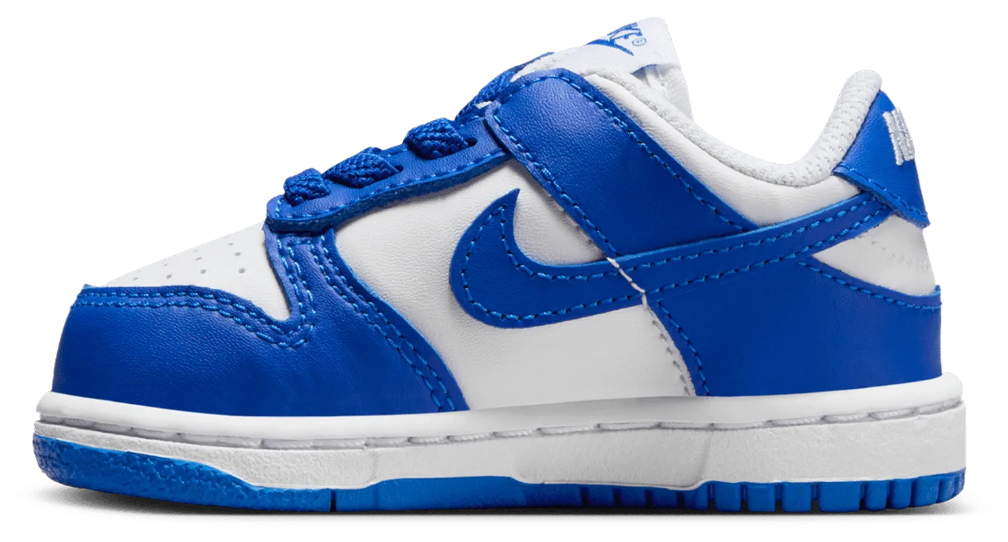 Nike Dunk Low 童款 - White/Blue - Image 2