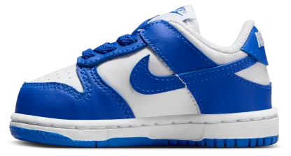 Nike Dunk Low 童款 - White/Blue - Image 2