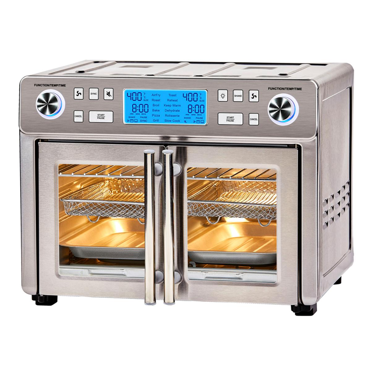 Emthteril Lagthtasse 25-Quart Dual Zone Air-Frthtyer Oven with Accessories