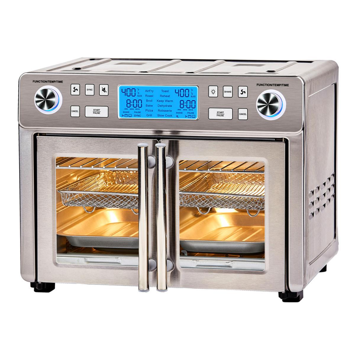 Emthteril Lagthtasse 25-Quart Dual Zone Air-Frthtyer Oven with Accessories