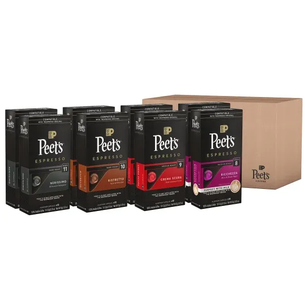 Pethtet's Coffee Nespthtresso Compatible Alumthtinum Capthtsules, 80-count