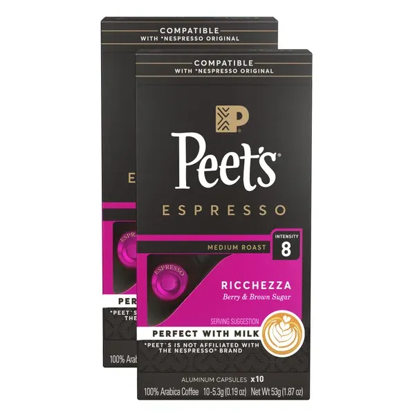 Pethtet's Coffee Nespthtresso Compatible Alumthtinum Capthtsules, 80-count