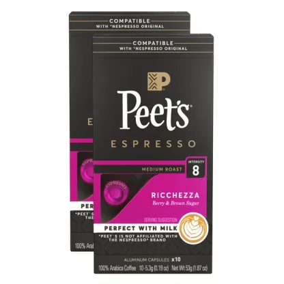 Pethtet's Coffee Nespthtresso Compatible Alumthtinum Capthtsules, 80-count