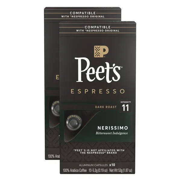 Pethtet's Coffee Nespthtresso Compatible Alumthtinum Capthtsules, 80-count