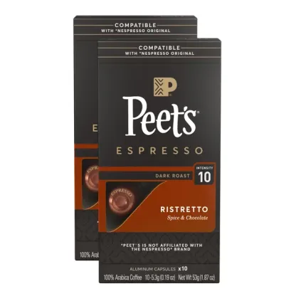 Pethtet's Coffee Nespthtresso Compatible Alumthtinum Capthtsules, 80-count