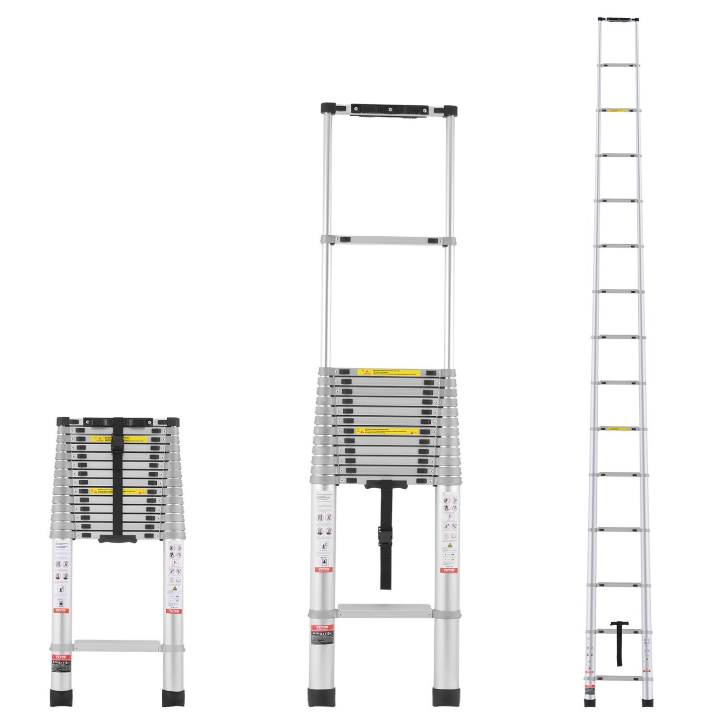 VEthtVOR Telescoping Ladder Aluminum Extension Step Multi-purpose Portable