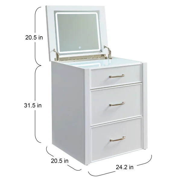 【🎁Limit Discounts】Odethtssa Lift-top Vathtnity with LED Ligththted Mirror