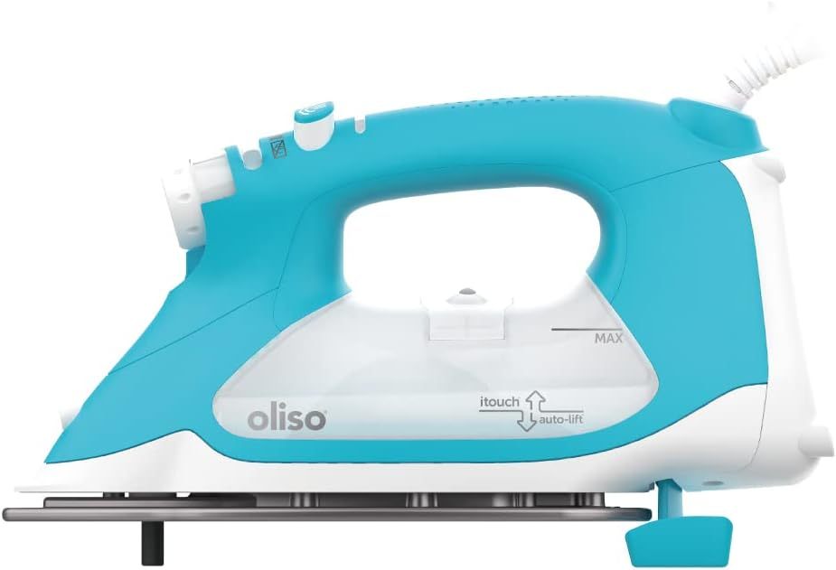 Oliso TG1600 Pro Plus 1800 Watt SmartIron with Auto Lift - for Clothes, Sewing, Quilting and Crafting Ironing | Diamond Ceramic-Flow Soleplate Steam Iron, Yellow