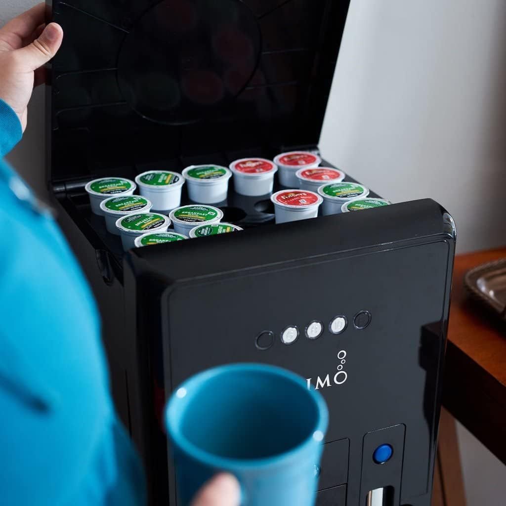 Primo hTRIO Black Bottom Loading Water Dispenser with Single-Serve Coffee Machine Built-In