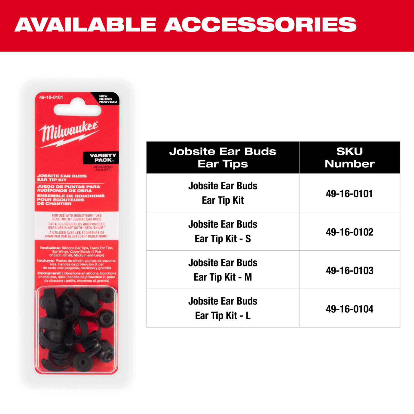 Milthtwaukee REDLITHthtIUM™ USB Bluetooth Jobsite Ear Buds, Noise Reduction Rating 9 dB