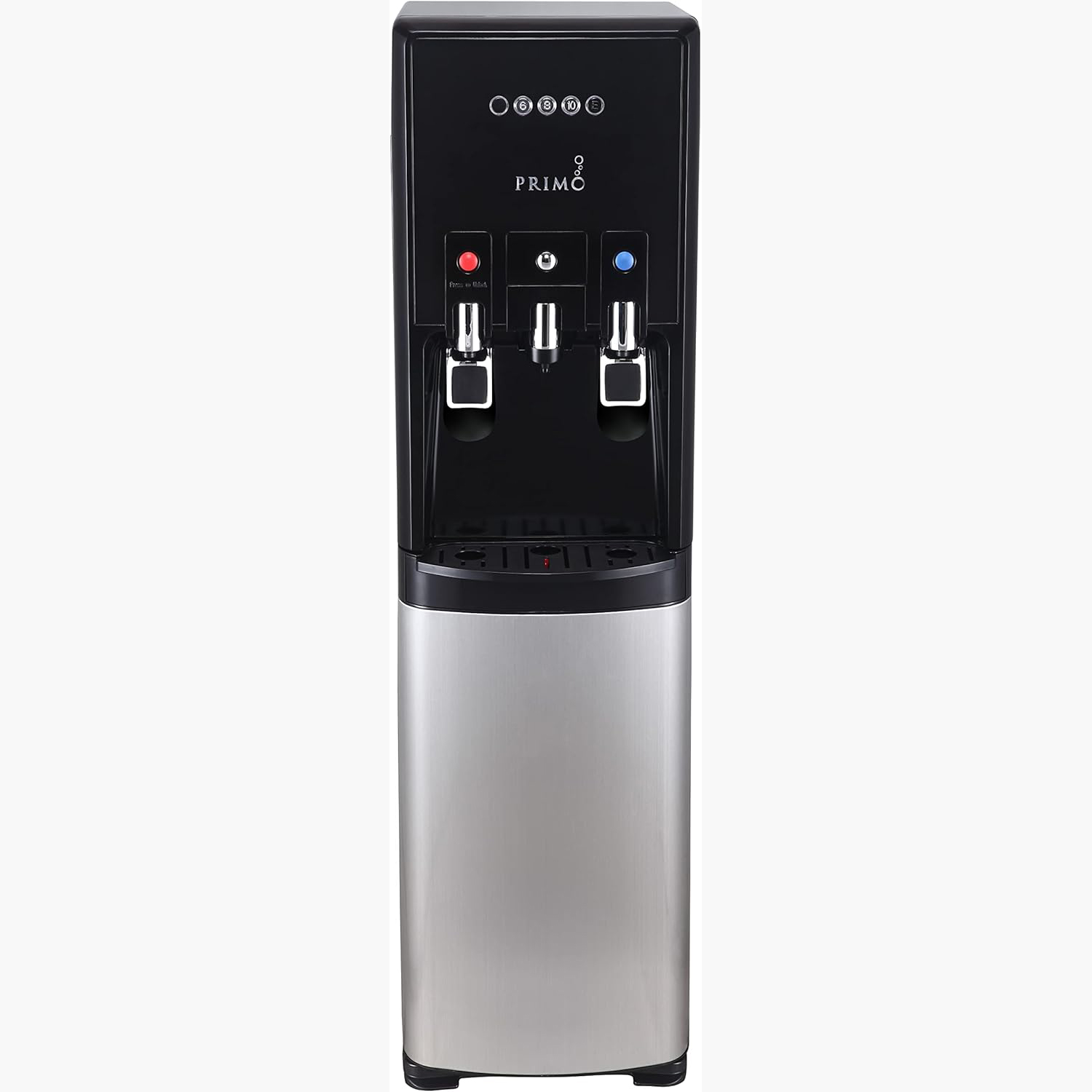 Primthto hTRIthtO Black Bottom Loading Water Dispenser with Single-Serve Coffee Machine Built-In