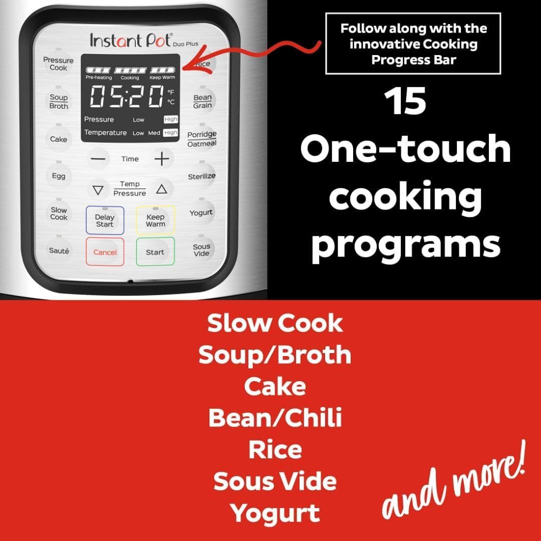 【Hurry, Limited Stock】Instathtnt Pot 6qt Dthtuo Plus 9-in-1 Electric Pressure Cooker Pressure Cooker