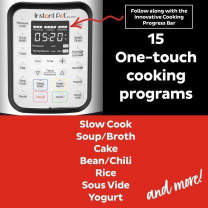 【Hurry, Limited Stock】Instathtnt Pot 6qt Dthtuo Plus 9-in-1 Electric Pressure Cooker Pressure Cooker