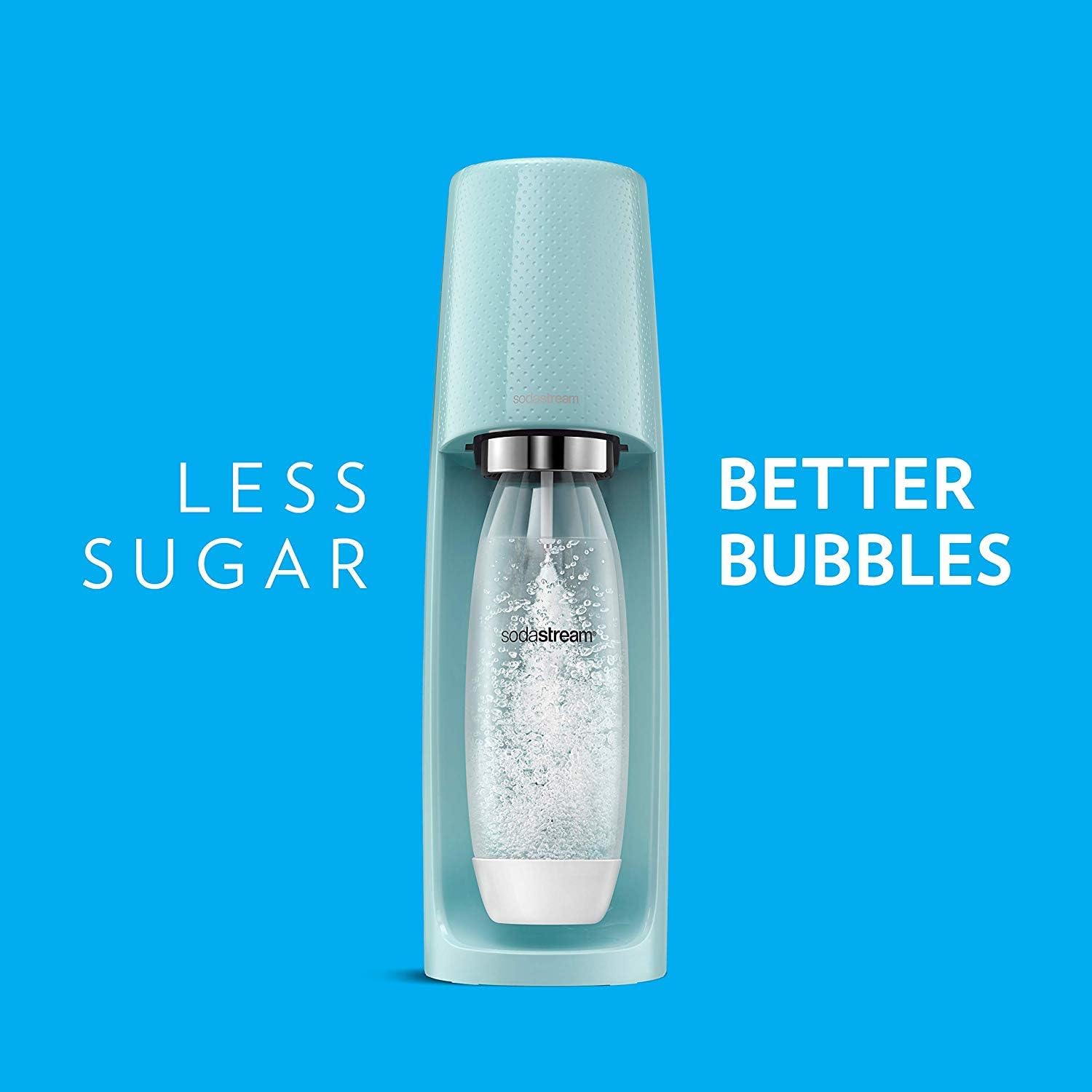 SodaStream FIZZI Sparkling Water Maker, 60L CO2 cylinder and 1L plastic bottle included, Black, Soda Maker