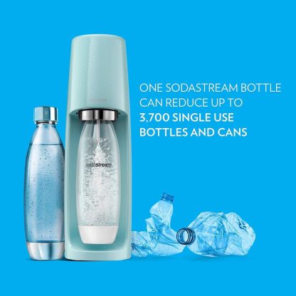 SodaStream FIZZI Sparkling Water Maker, 60L CO2 cylinder and 1L plastic bottle included, Black, Soda Maker