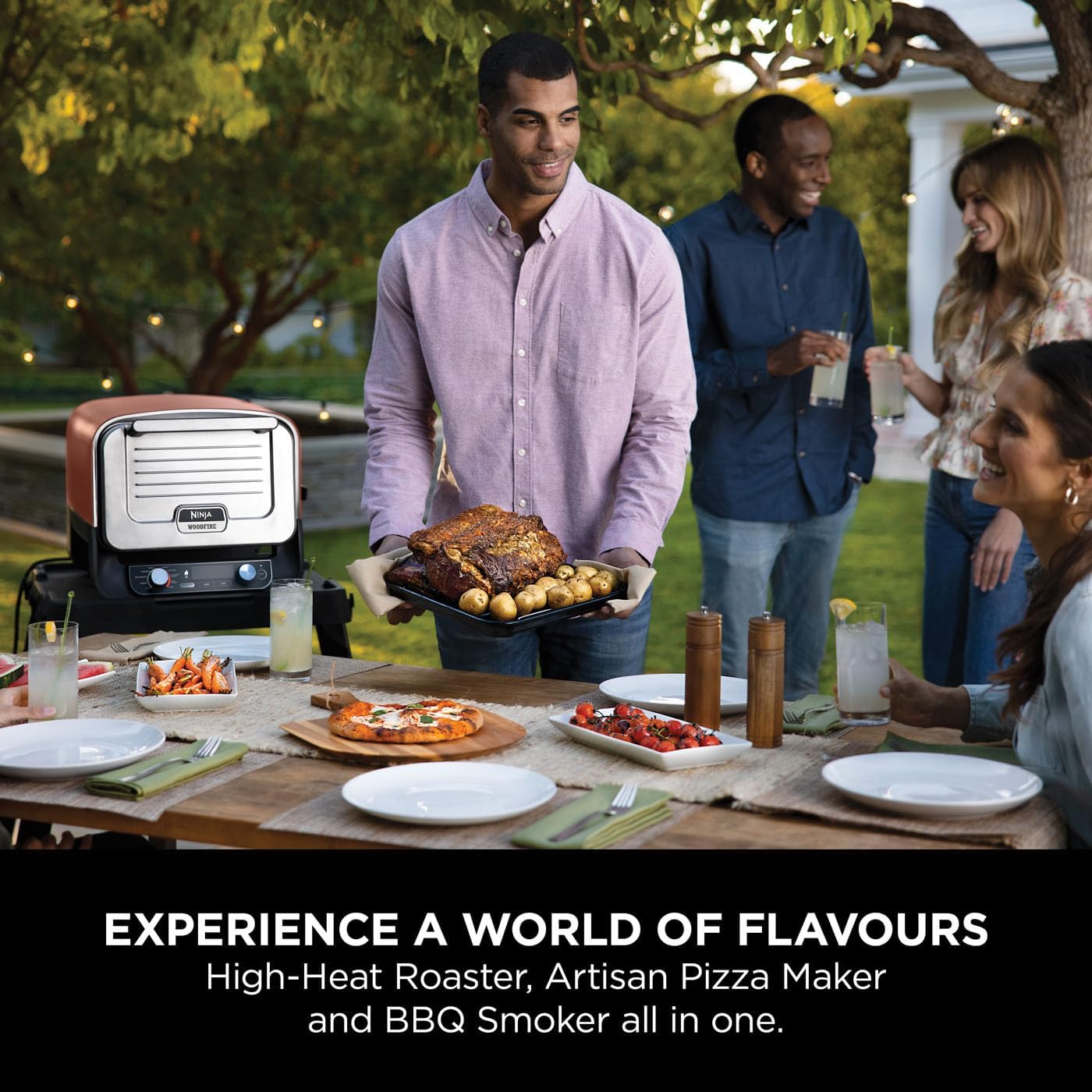 Ninthtja Woodfire Electric Oven 8-in-1 Pizza Oven