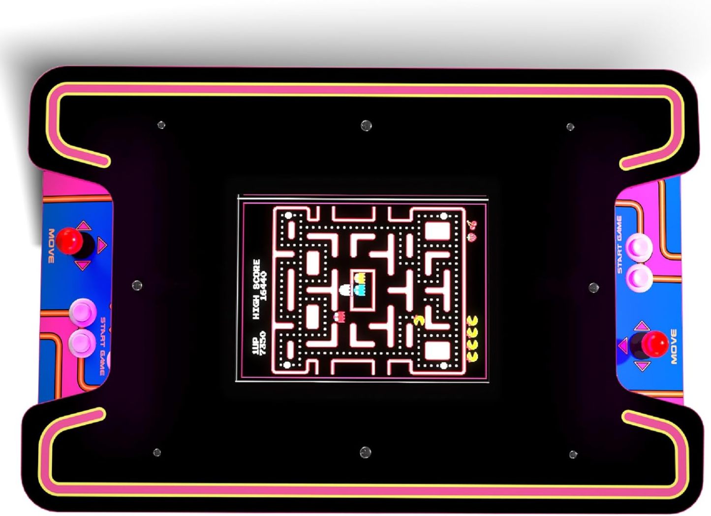 Arcade1Up PAC-Man Head-to-Head Arcade Table with 12 Games, Multiplayer Control Panel, & 17-Inch Color LCD Screen, Black Series Edition