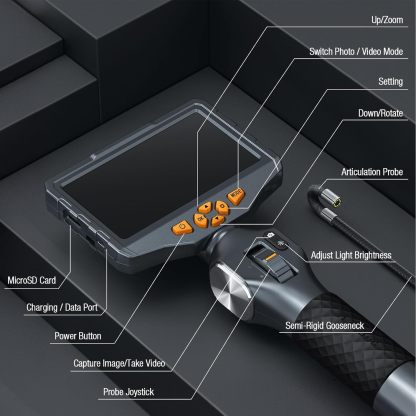 Christmas in July Special Sale - Two-Way Articulating Borescope with Light