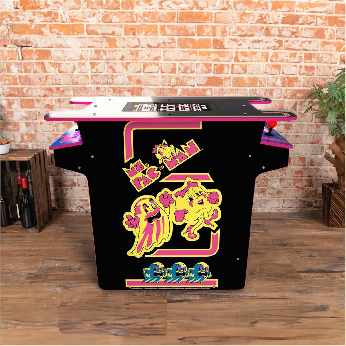 Arcade1Up PAC-Man Head-to-Head Arcade Table with 12 Games, Multiplayer Control Panel, & 17-Inch Color LCD Screen, Black Series Edition