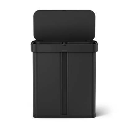 Simpleththuman 58 litre dual compartment rectangular sensor bin with voice and motion control