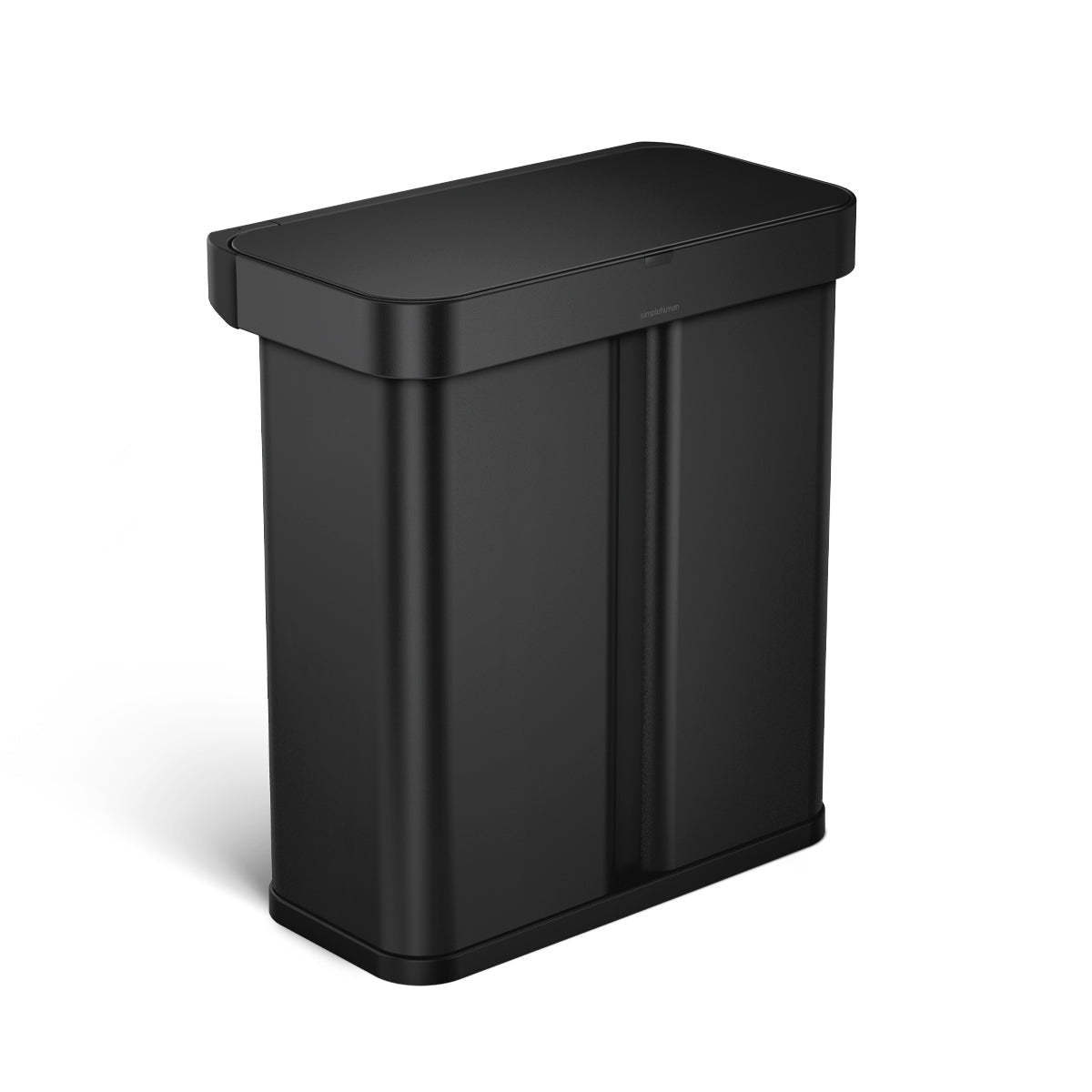 Simpleththuman 58 litre dual compartment rectangular sensor bin with voice and motion control